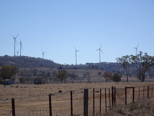 nsw farmland field fence windmills windturbines windenergy renewable swanvale