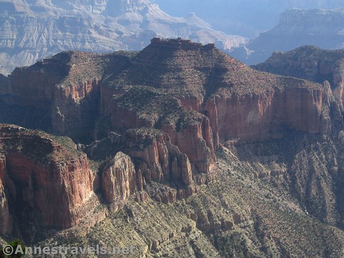 Close up of Swilling Butte from Atoko Point, Grand Canyon National Park, Arizona