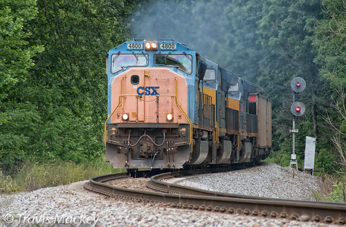 csx t700 hazel patch crooked hill ky sd70mac coal train railroad locomotive trees grass rocks signal