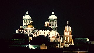 Puebla - Center city skyline at night