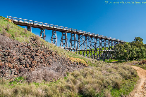 australia victoria ballarat scarsdale historic bridge bluesky trestlebridge