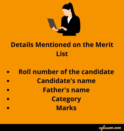 Details on the merit list.