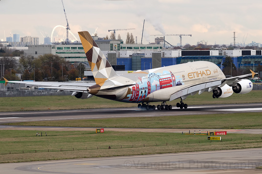 A6-APC Etihad Airways ADNOC Choose U.K Special Livery A380-800 London Heathrow Airport
