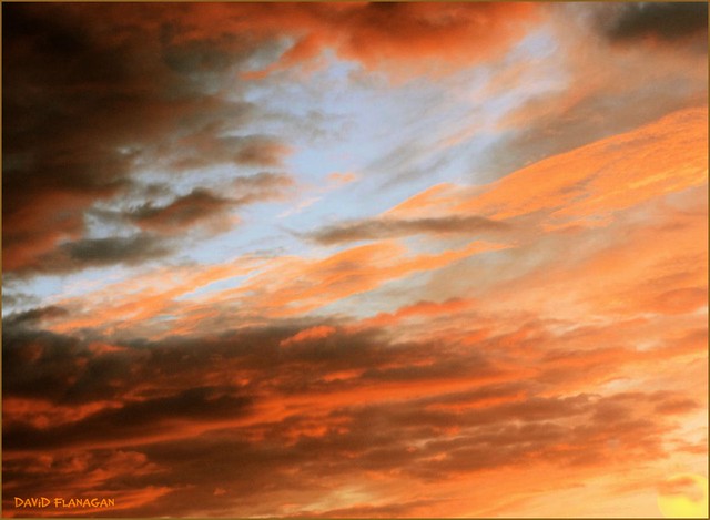 Sunset - Sunlit clouds.