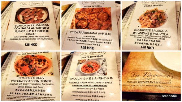 Ristorante Pizzeria Da Vincenzo menu and prices