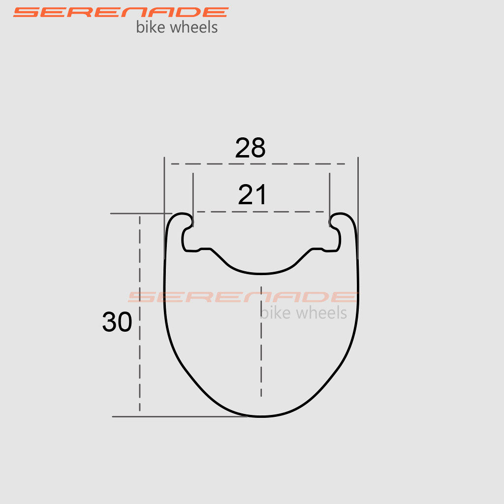 30mm deep 28mm wide lightweight road bicycle carbon rims tubeless compatible 700C road disc bicycle wheels part 30mm deep 28mm wide gravel bike rim