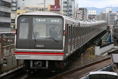 Osaka Metro 21 series in Shin-Osaka.Sta, Osaka, Osaka, Japan /Dec 31, 2018