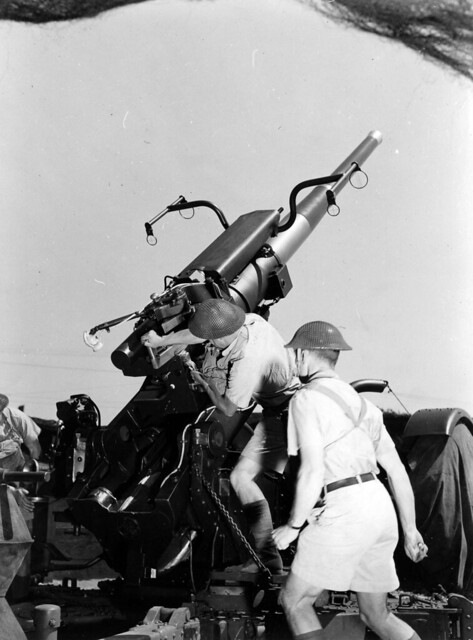 Canadian QF-3-7 inch Anti Aircraft Training in 1943.
