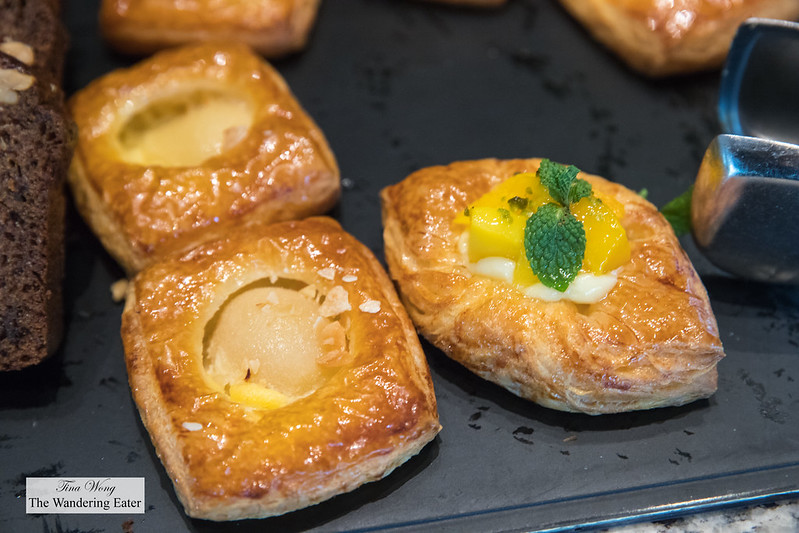 Apricot and mango danishes at the Mandarin Oriental Club lounge