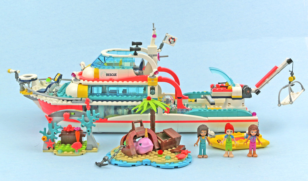 lego friends rescue mission boat 41381