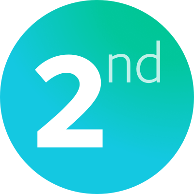 A circle with the text '2nd' displayed in the middle