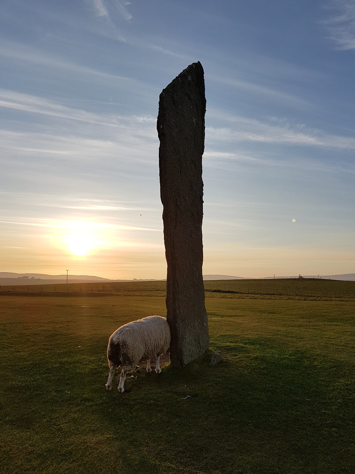 Leaning on the Standing Stones of Stenness