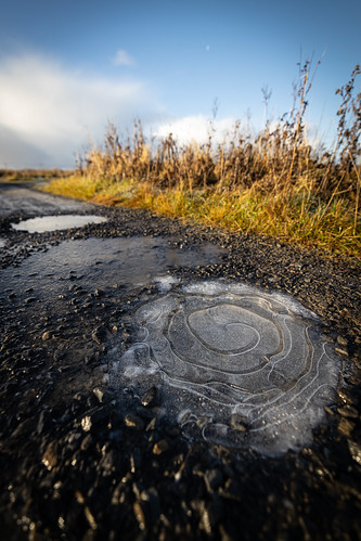 orkney ice swirl frosty puddle scotland alba canon landscape canoneosr eosr mirrorless full outside water nature green garden