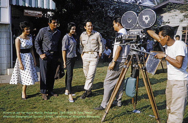 Actors on set for movie Manila, Philippines, 1965-1970