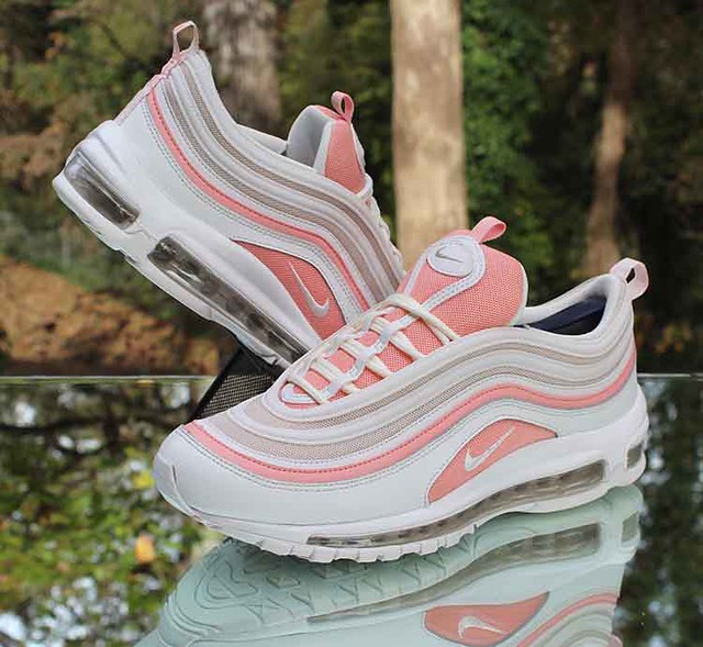 nike air max 97 coral and white