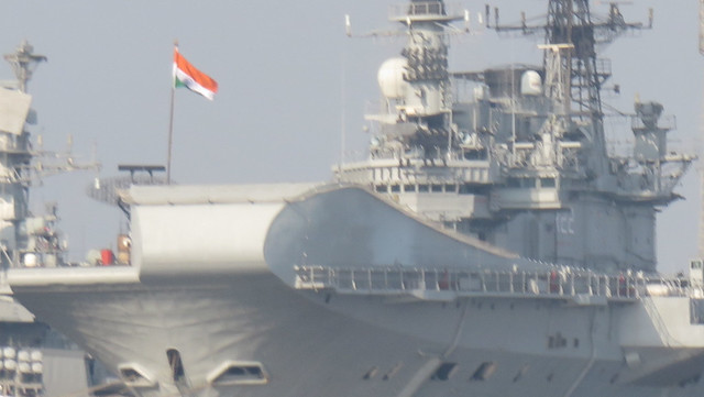Indian Navy INS Viraat (R22) ex HMS Hermes (R12) Centaur Class Light Fleet Aircraft Carrier Mumbai India