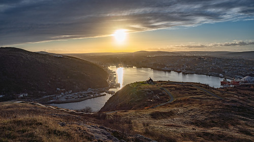 canada newfoundland saintjohn saintjohns shawnharquail stjohn stjohns sunset cityscape cloud clouds haze lake landscape outdoor outdoors outside reflection shawnharquailcom water