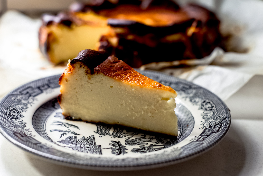 Burnt Basque Cheesecake inspired from the infamous La Viña in San Sebastian, Spain. Incredibly light and creamy with a deep caramel burnt top.