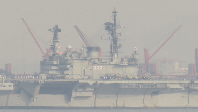 Indian Navy INS Viraat (R22) ex HMS Hermes (R12) Centaur Class Light Fleet Aircraft Carrier Mumbai India