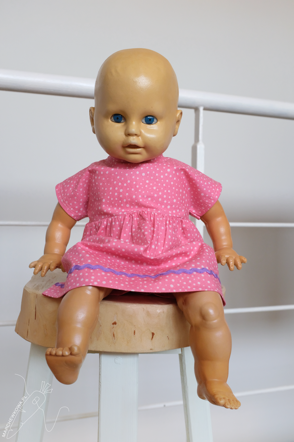 marchewkowa, blog, szycie, krawiectwo, stara lalka, naprawa, sewing, carrot, DIY, baby doll, creepy