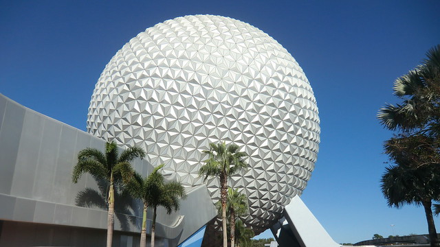 Florida - Orlando: EPCOT - Spaceship EARTH, iconic building of the famous Theme Park
