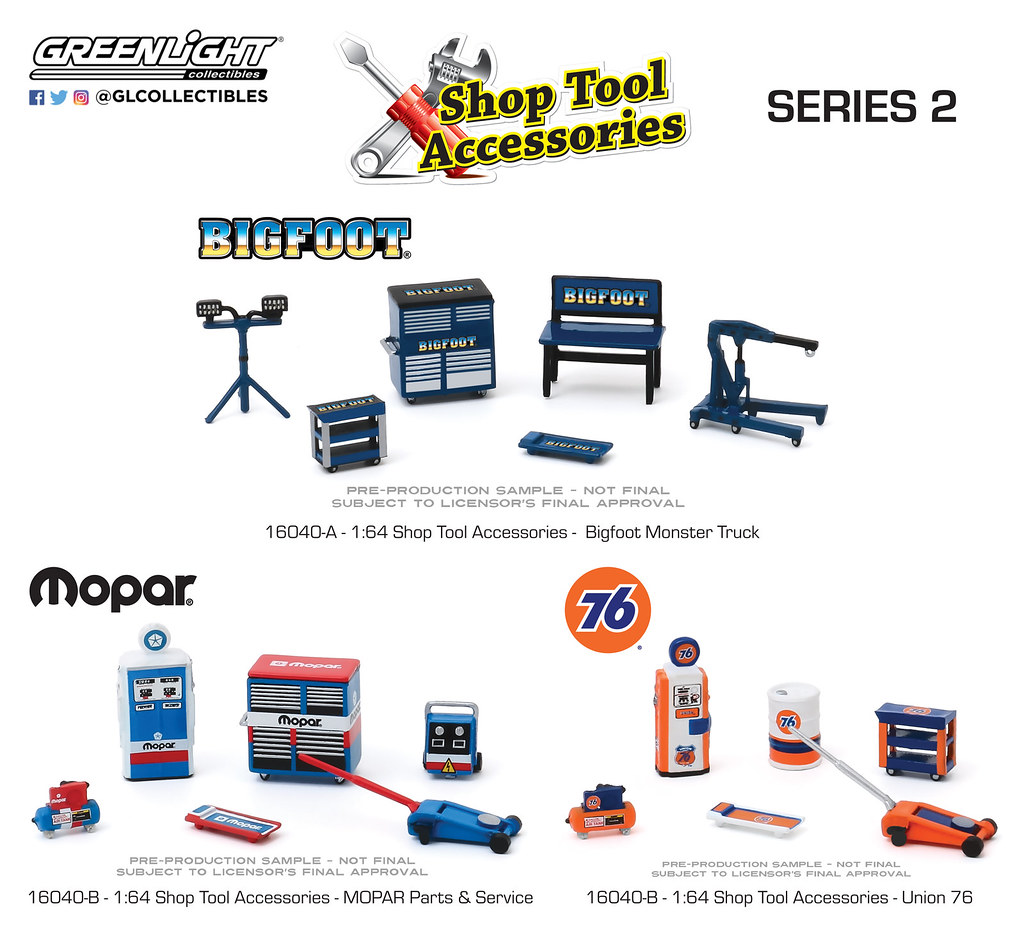 Greenlight Shop Tool & Accessories Series 2 Mopar 1:64 Scale 16040-B NIB 
