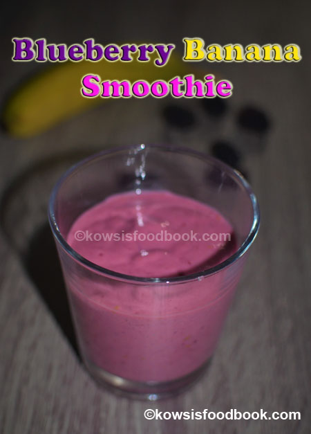Healthy Blueberry Banana Smoothie Ready