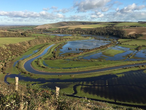 View from High and Over Hill With winter floods