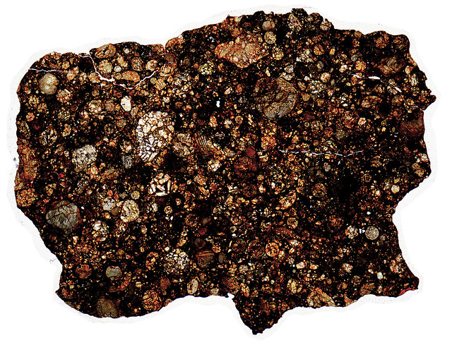 NWA 3189 Meteorite Thin Section - HDR