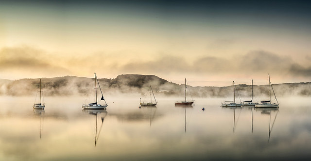 Boats in the Mist