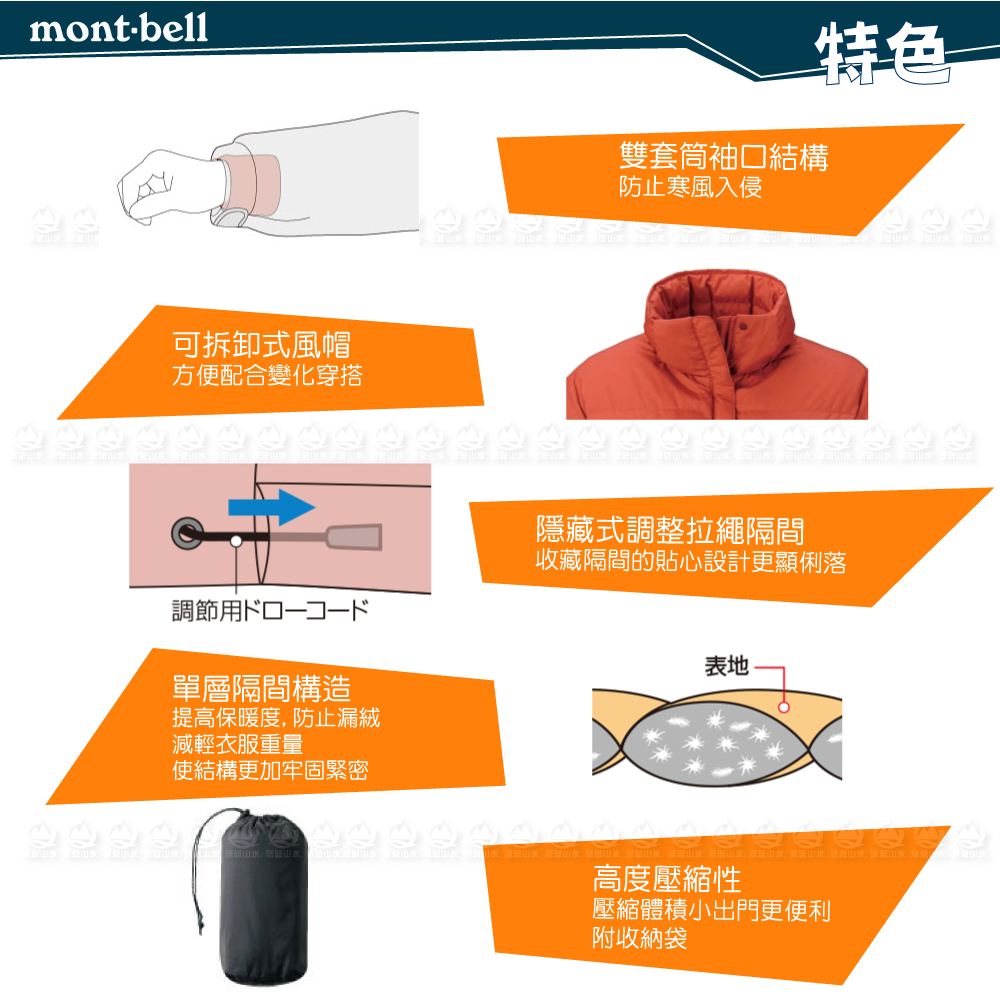 【Mont-Bell 日本 女 Travel Down 羽絨長大衣《純黑》】1101550/長版外套/羽絨外套/防風禦寒