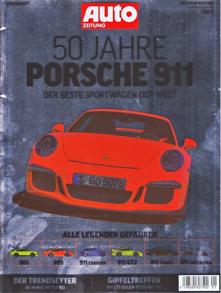 Image of Auto Zeitung - 50 Jahre Porsche 911 - 2013-01 - cover