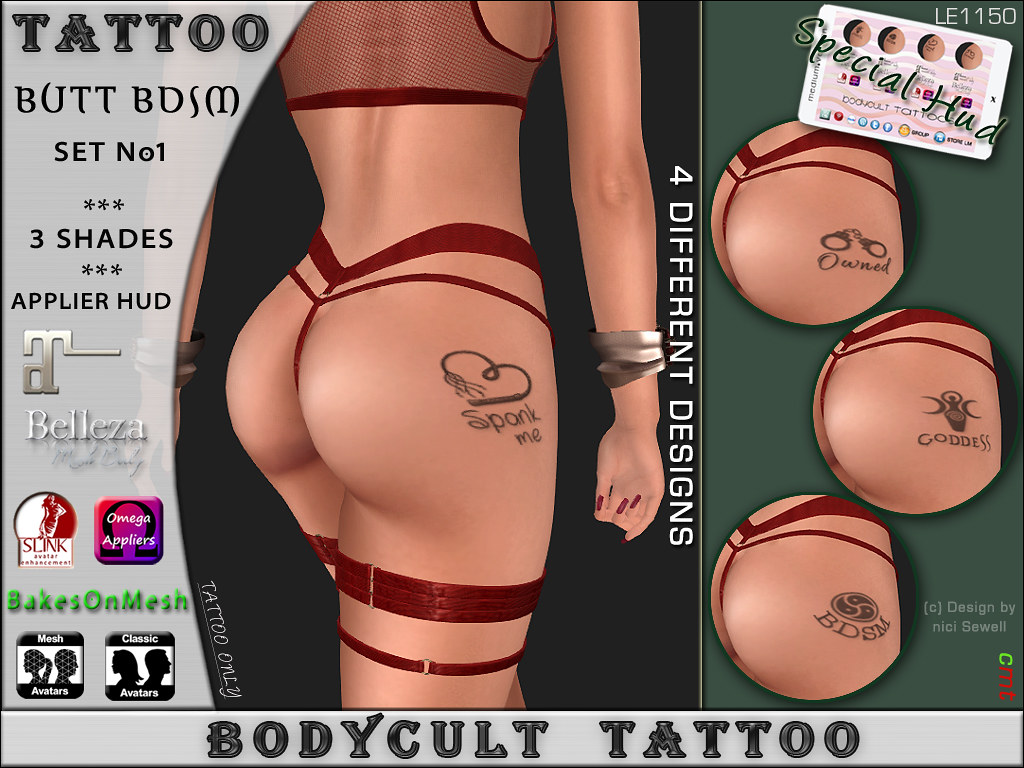 BodyCult Tattoo BUTT BDSM Set No1 – BLACK WEEK 50%