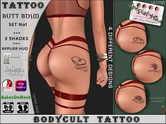 BodyCult Tattoo BUTT BDSM Set No1 - BLACK WEEK 50%