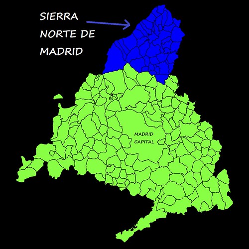 Mapa de la Sierra Norte de Madrid