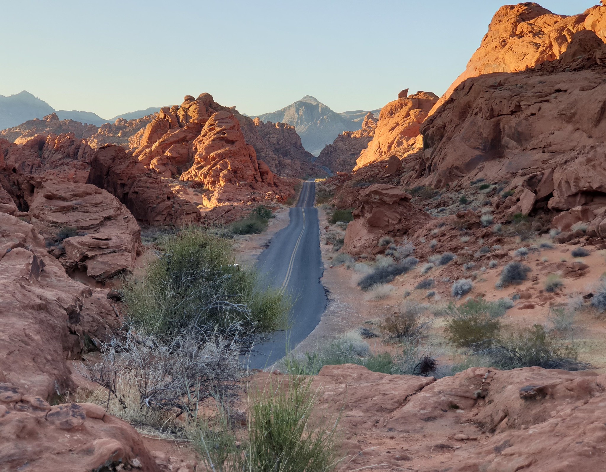 Mouse Tank Road in Valley of Fire State Park near Las Vegas