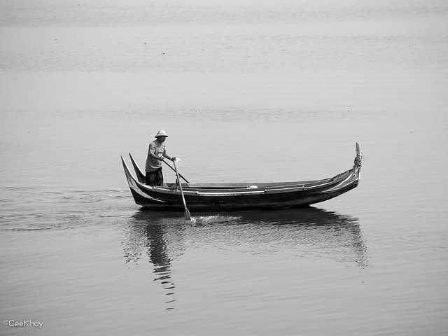 fisherman near U-Bein Bridge
