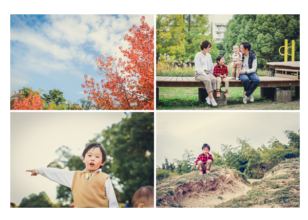 家族写真のロケーション撮影　牧野が池緑地公園