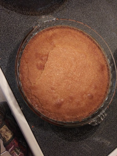 I made a Chess pie for a church social event at the Makinsons'