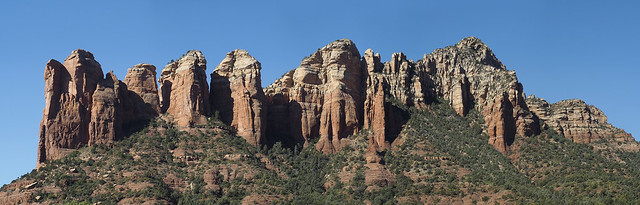 Coffeepot Rock (wrong side) and Lost Wilson Mountain panorama