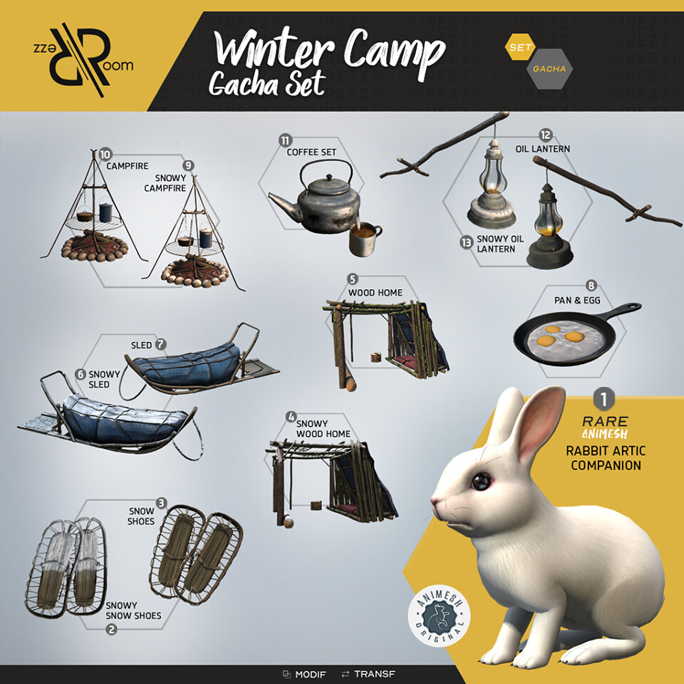 [Rezz Room] Winter Camp Gacha Set