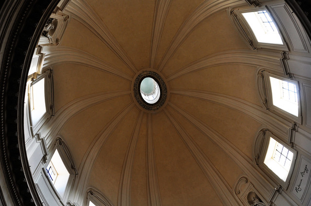 The inside of the dome