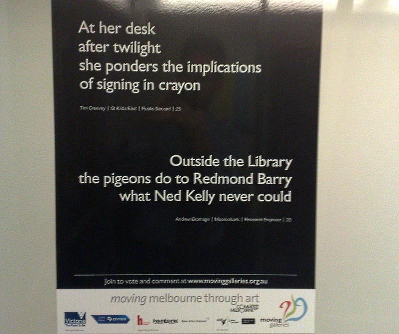 Poetry on a train, November 2009
