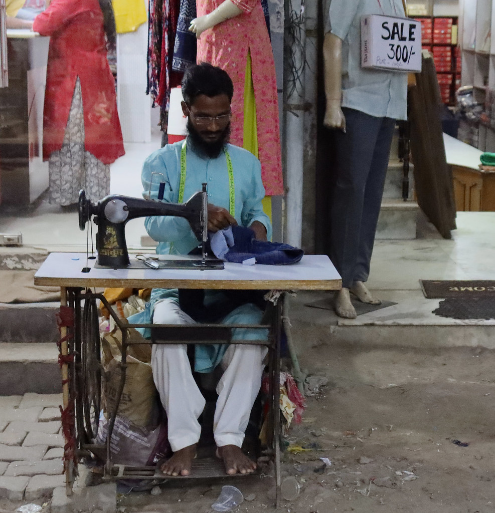 Tailor on the Street, Faridabad, India