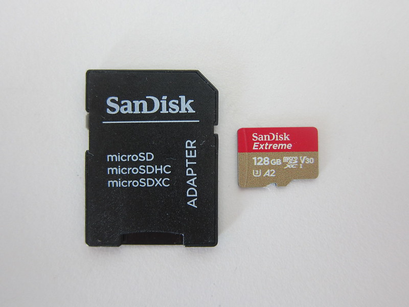 SanDisk Extreme 128GB MicroSDXC Card - Packaging Contents