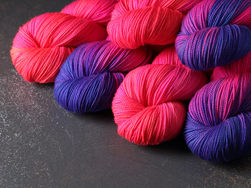 Favourite Sock – hand-dyed pure merino superwash wool 4 ply/sock yarn 100g – ‘Overreaction’ (neon)