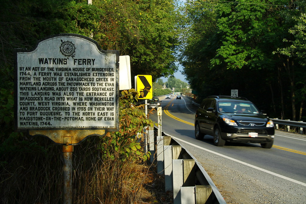 Watkins Ferry Sign - US11 in West Virginia