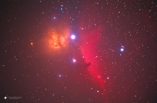 Horsehead and Flame nebulae (Full Spectrum)