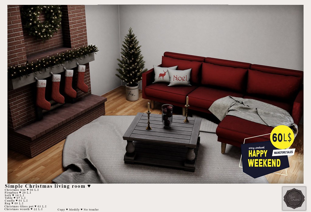 {YD} Simple Christmas Living Room ♥