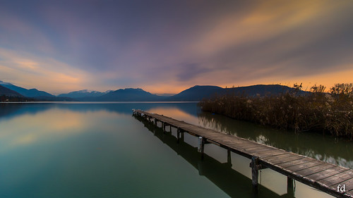 ponton lake longexposure poselongue le landscape paysage sunset